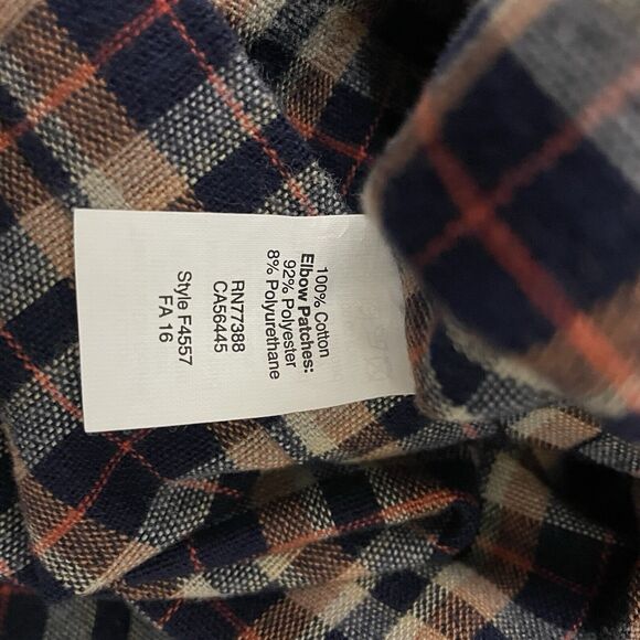 J. Crew Mens XL Multicolor Check Suede Elbow Long Sleeve Button-Up Flannel Shirt - Picture 8 of 8
